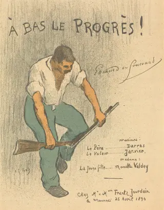 A Bas Le Progrès!, by Henri-Gabriel Ibels, ink, 1894