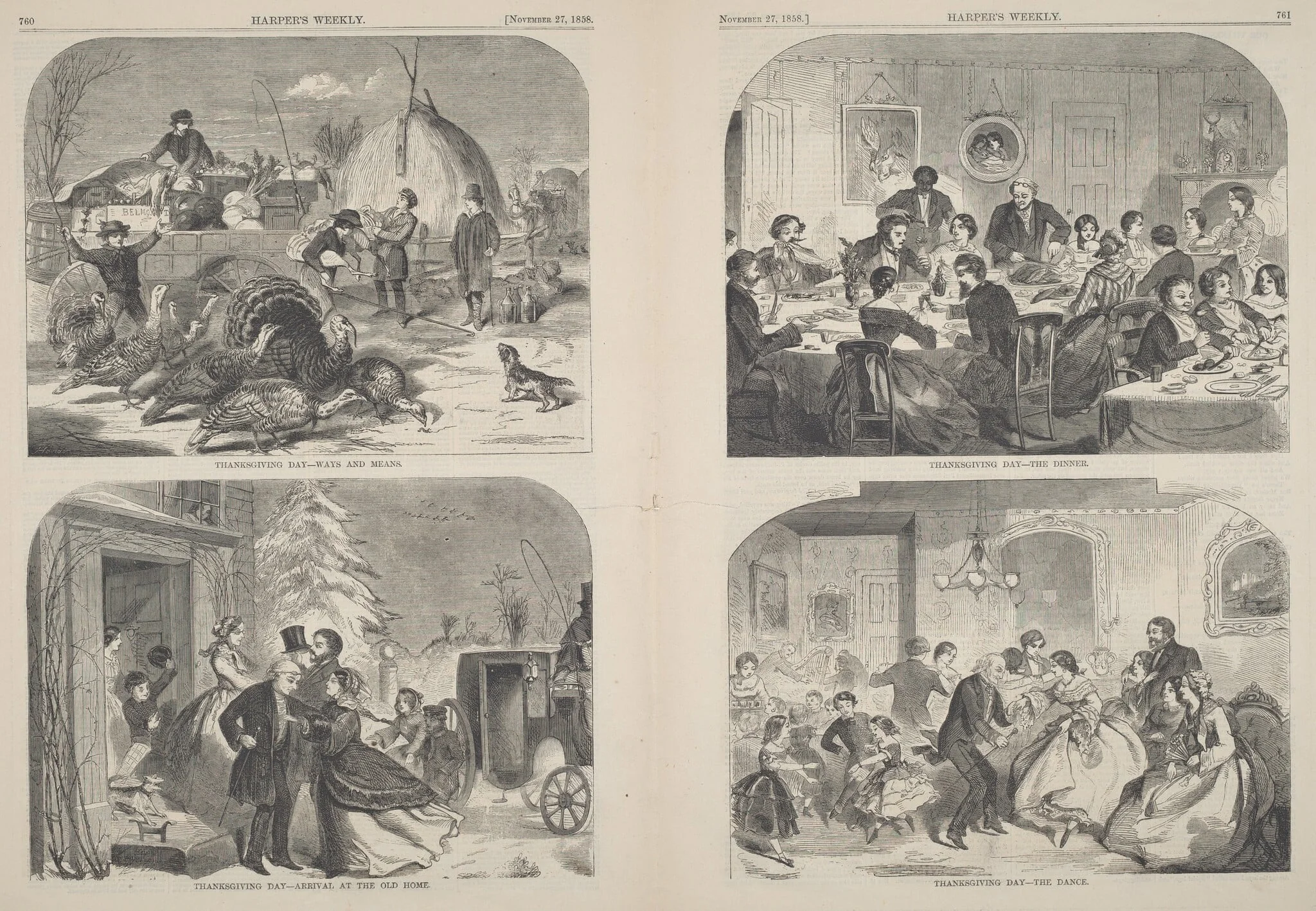 Thanksgiving Day - Ways and Means [upper left], detail