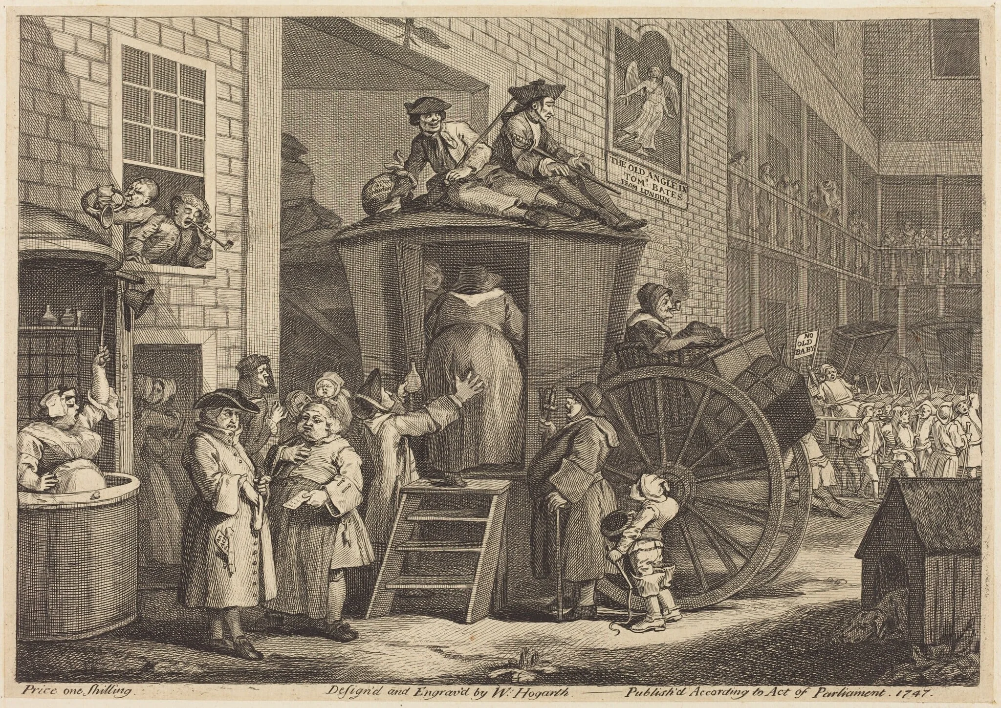 The Stage-coach, or the Country Inn Yard, detail