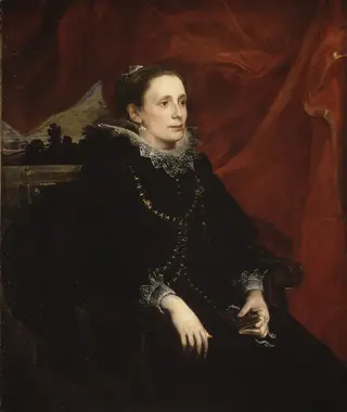 Portrait of a Woman, Called the Marchesa Durazzo, by Anthony van Dyck, oil, 1623