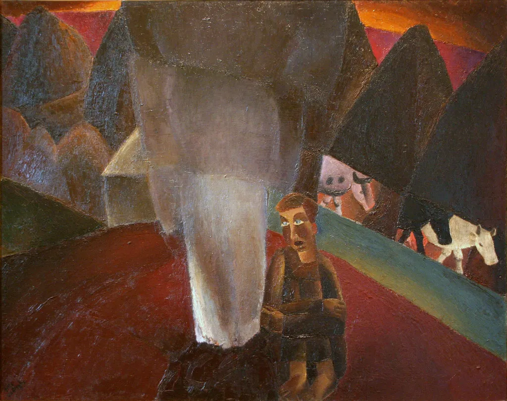 Avondschemering, by Frits Van den Berghe, oil, 1923