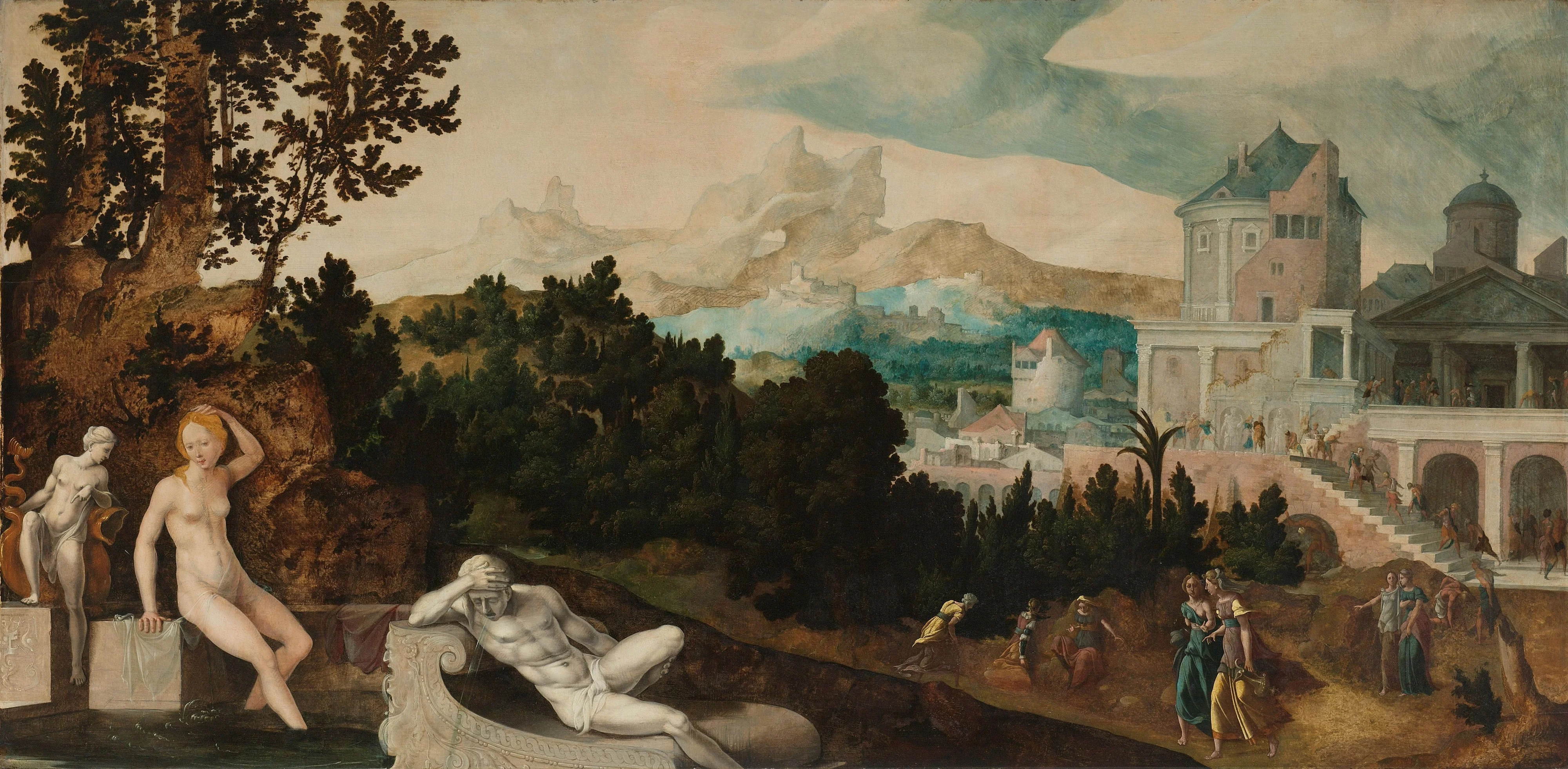 Landscape with Bathsheba, detail