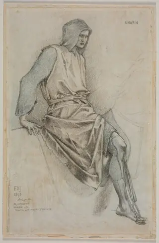 Study for the Failure of Gawain from the Holy Grail Tapestries, by Edward Burne-Jones, 1893