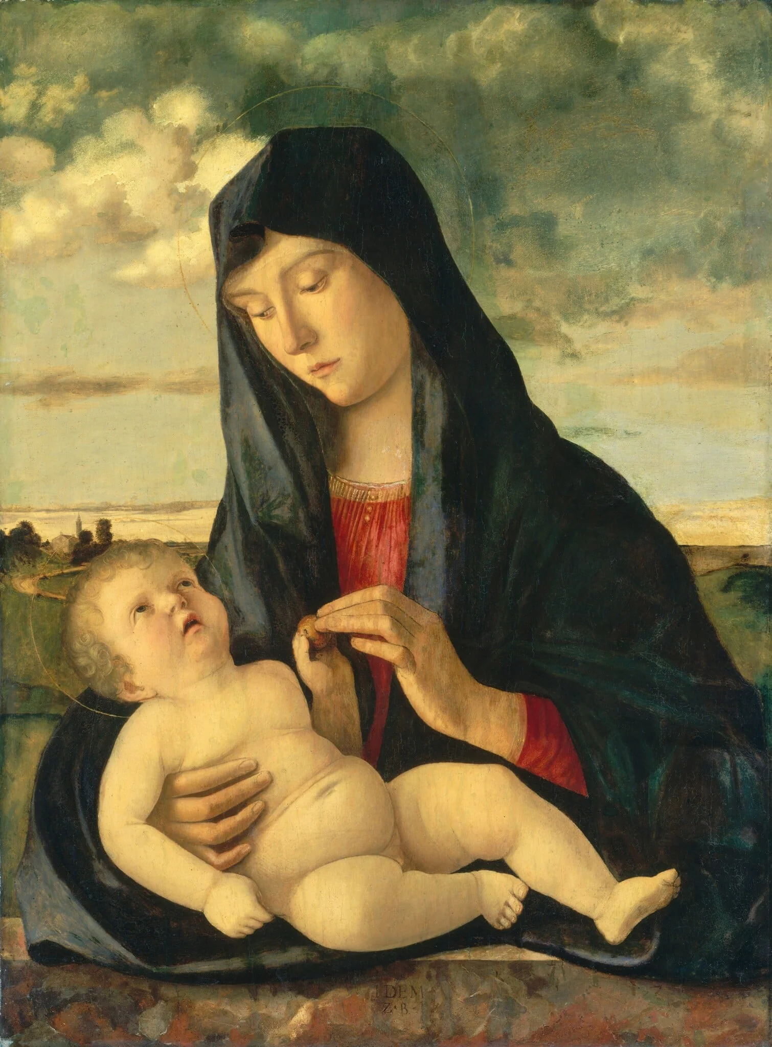 Madonna and Child in a Landscape, detail