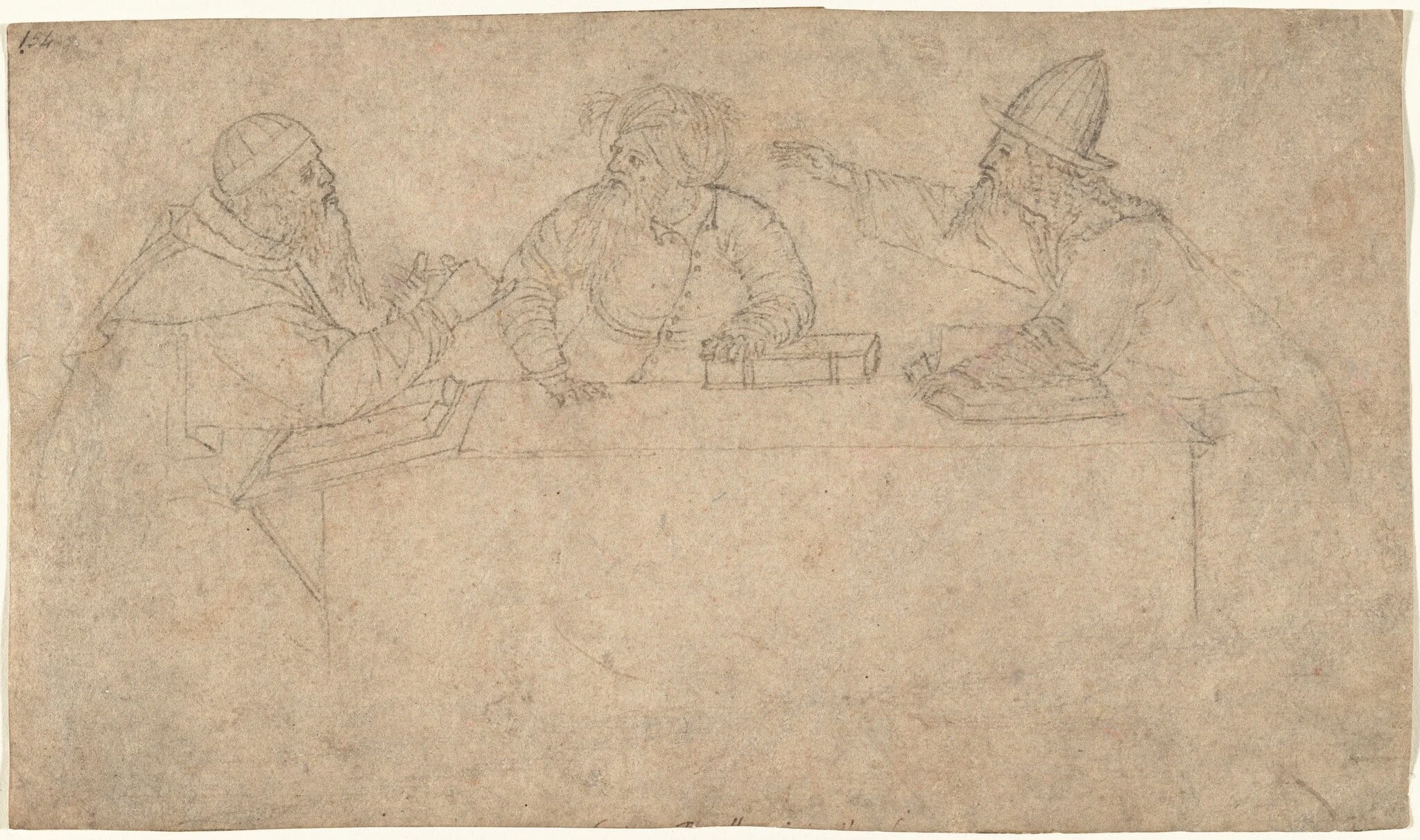Three Philosophers, detail