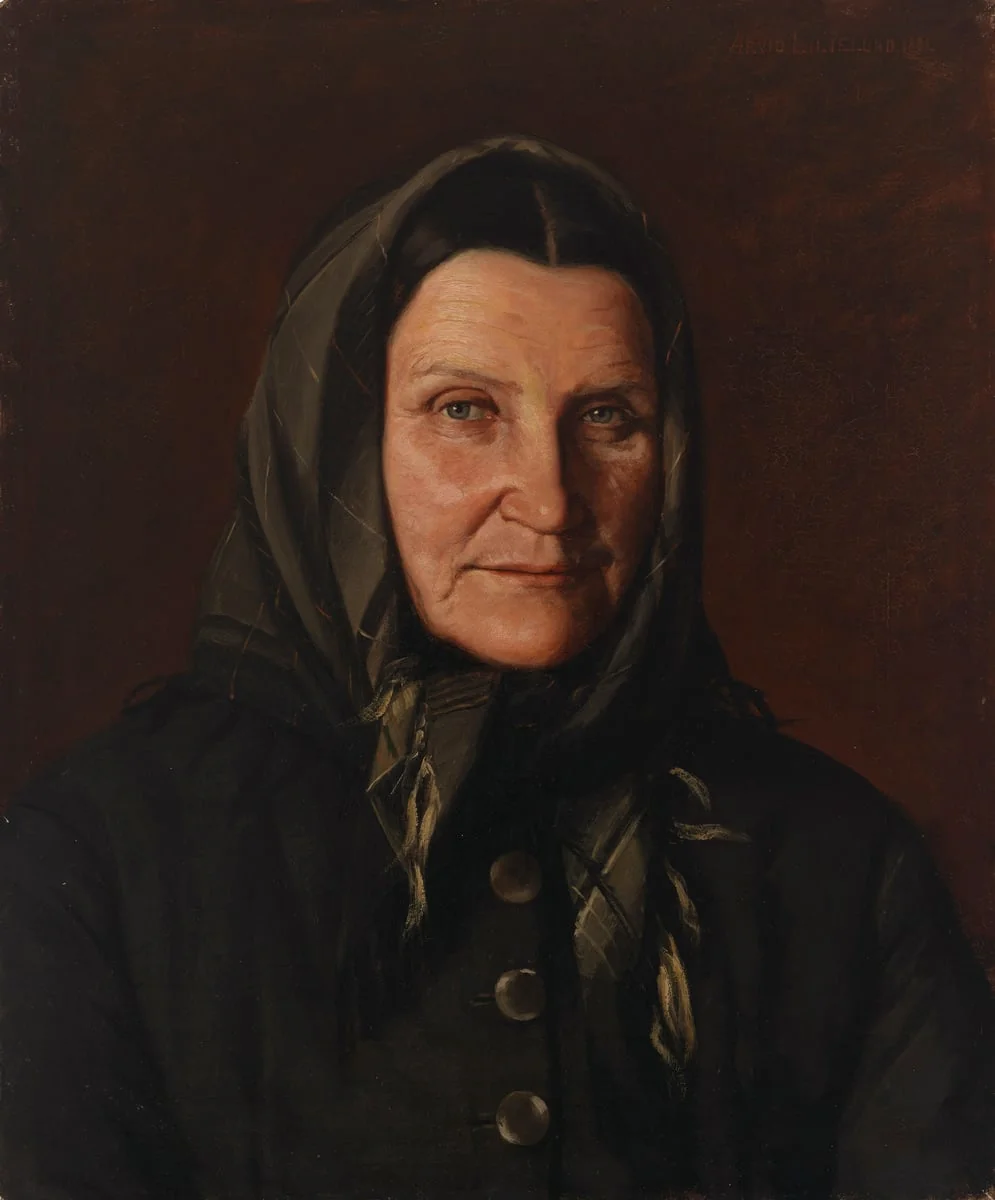 Naisen muotokuva, detail