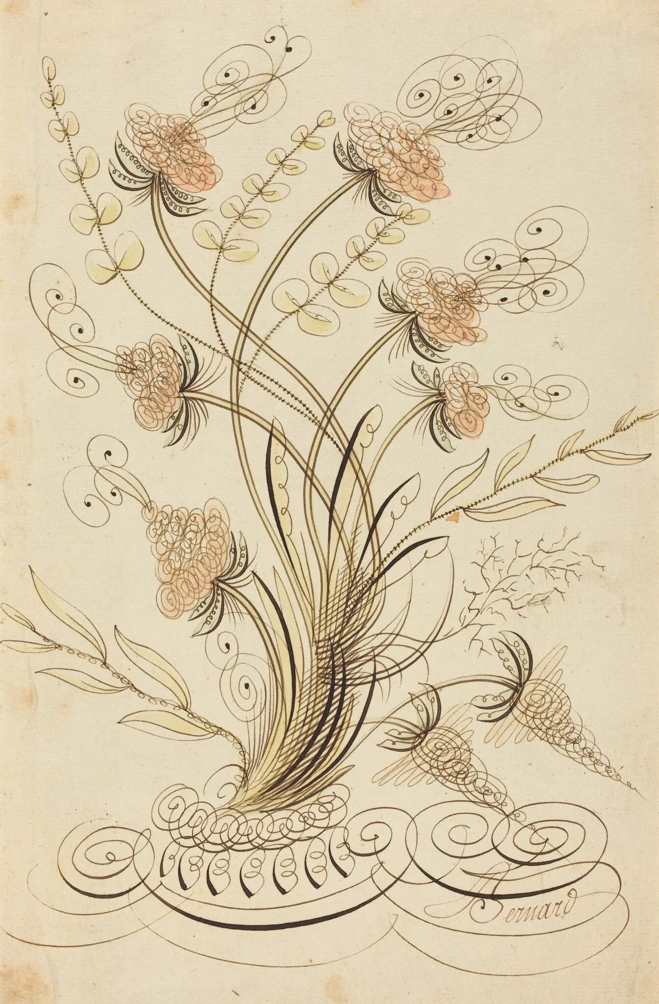 Calligraphic Flowers, detail