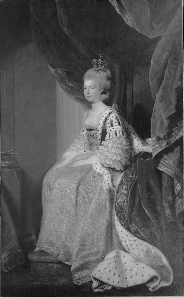 Queen Charlotte Sophia of Mecklenburg-Strelitz. Wife of George III, detail