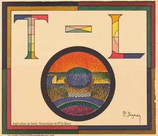 Application du Cercle Chromatique de Mr. Ch. Henry, by Paul Signac, ink, 1888