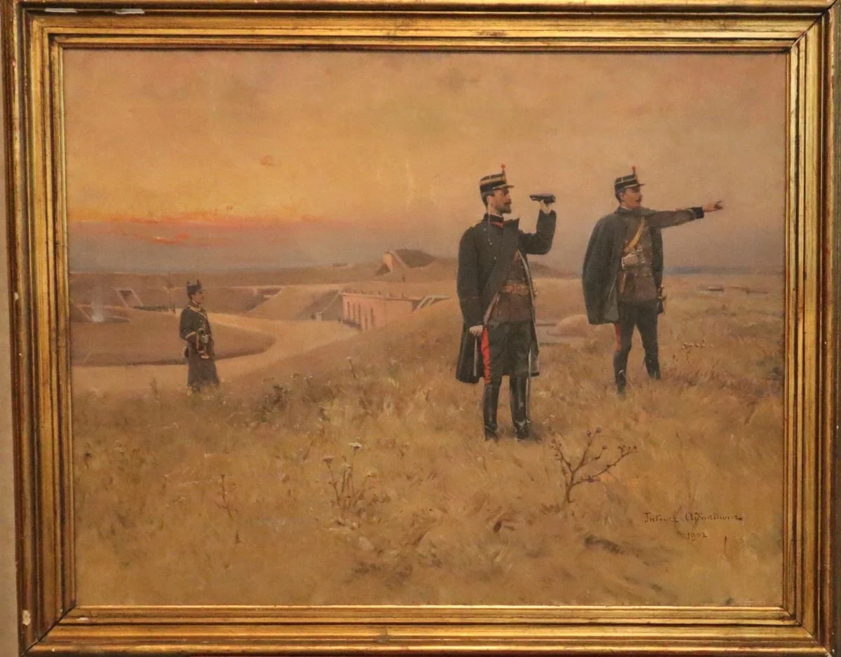 Doi ofițeri din Regimentului 1 Artilerie Cetate, detail