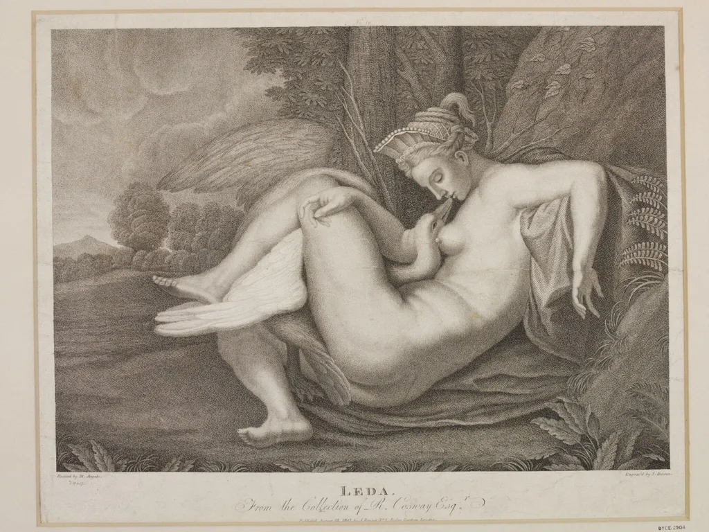 Leda and the Swan, by S. Bennet, 1800