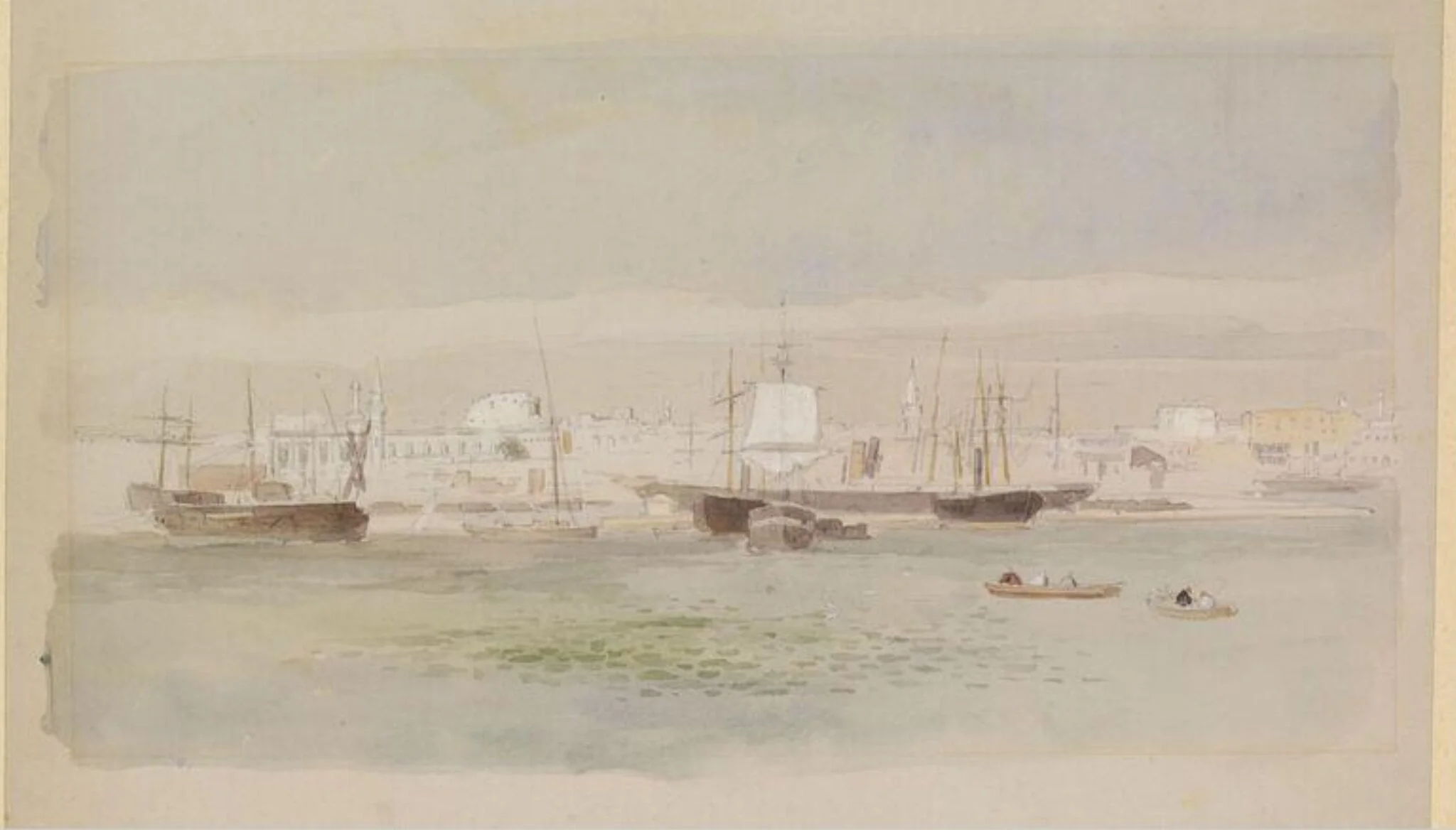 Shipping in Alexandria Harbour, detail