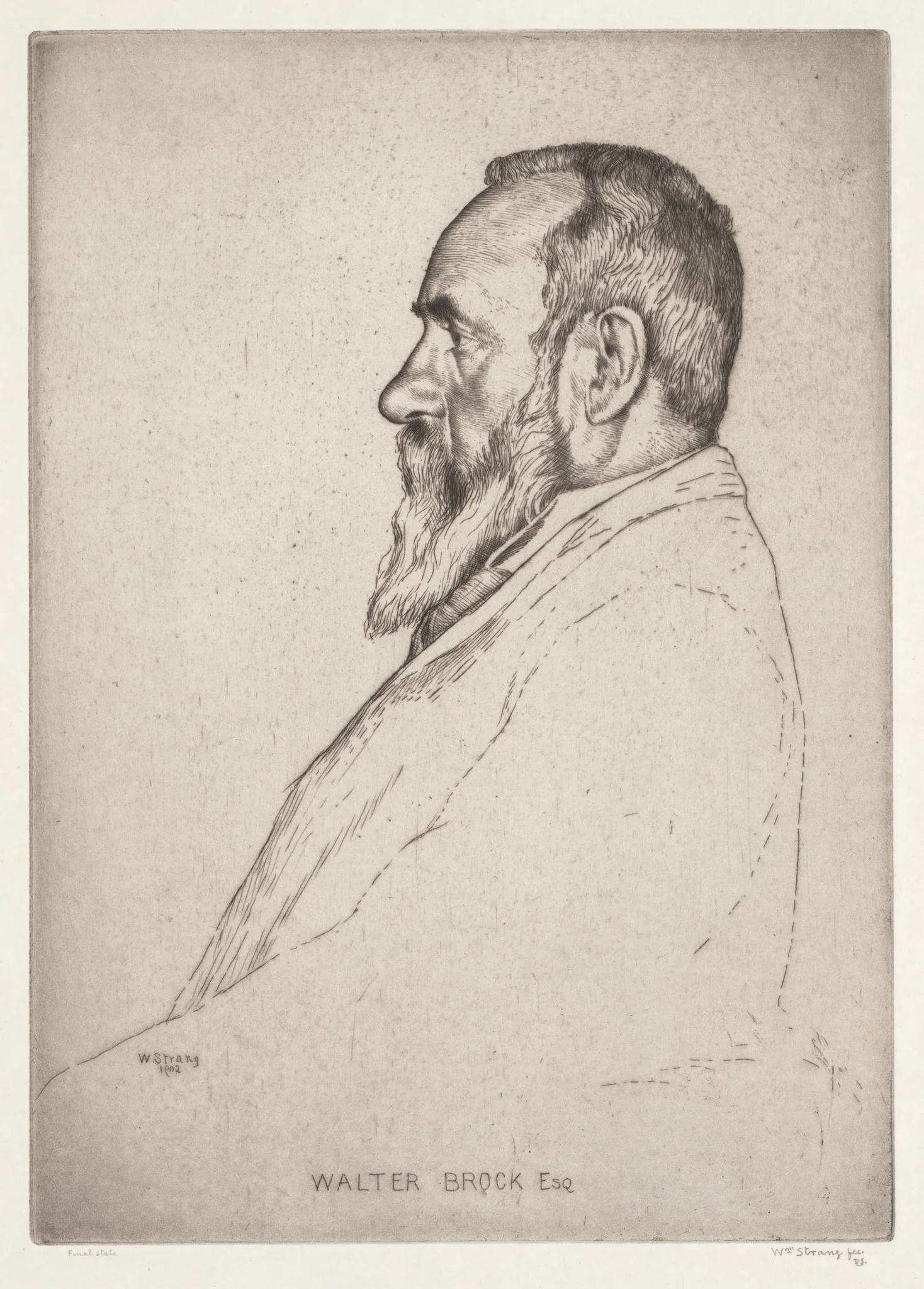 Portrait of Walter Brock, detail