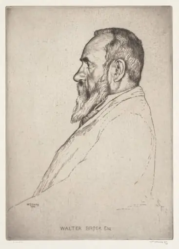 Portrait of Walter Brock, by William Strang, 1902