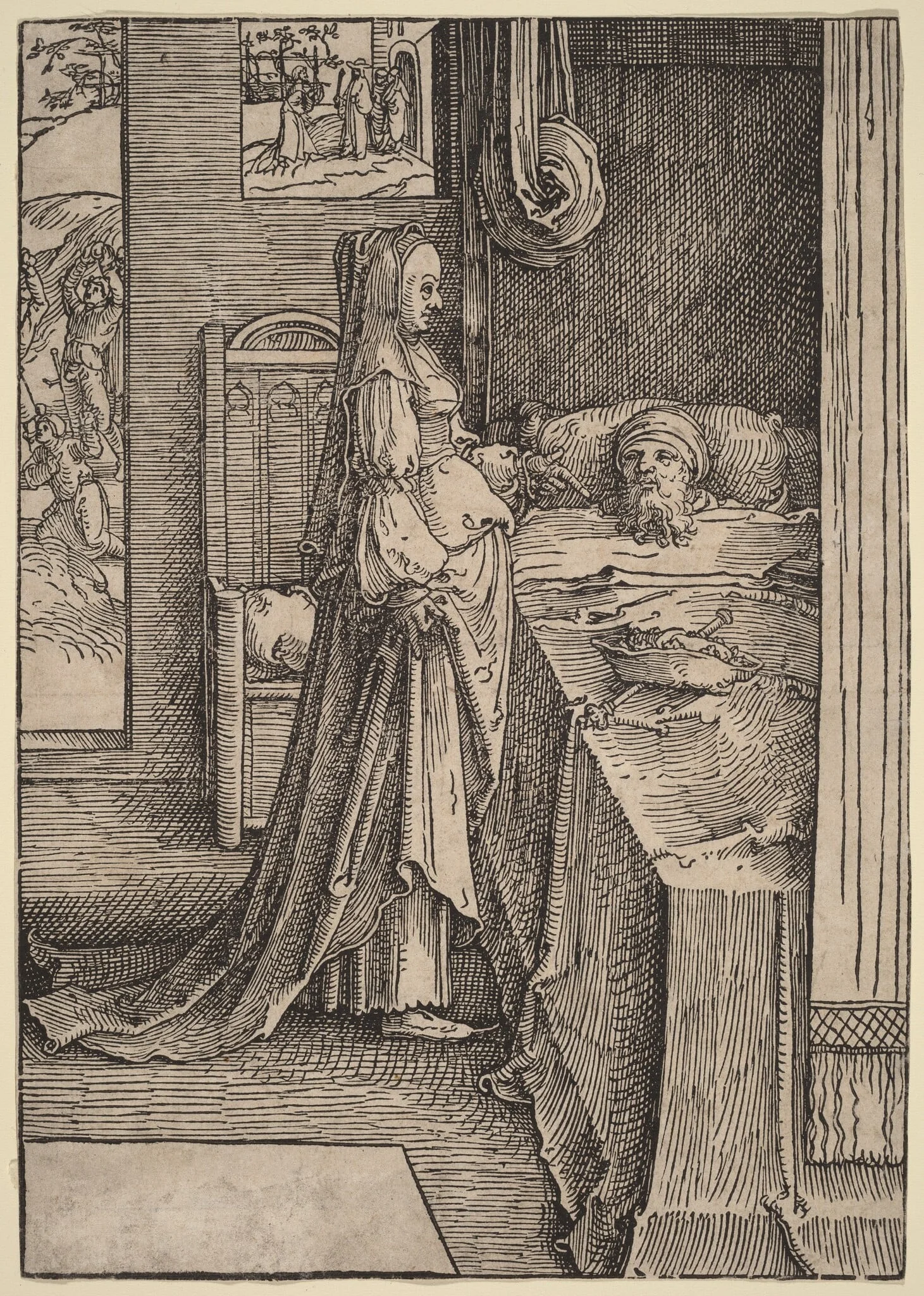 Jezebel Promising Naboth's Vineyard to King Ahab, detail