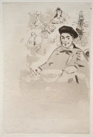 Frontispiece for an edition of Les Ballades by Theodore de Banville, by Édouard Manet, 1874