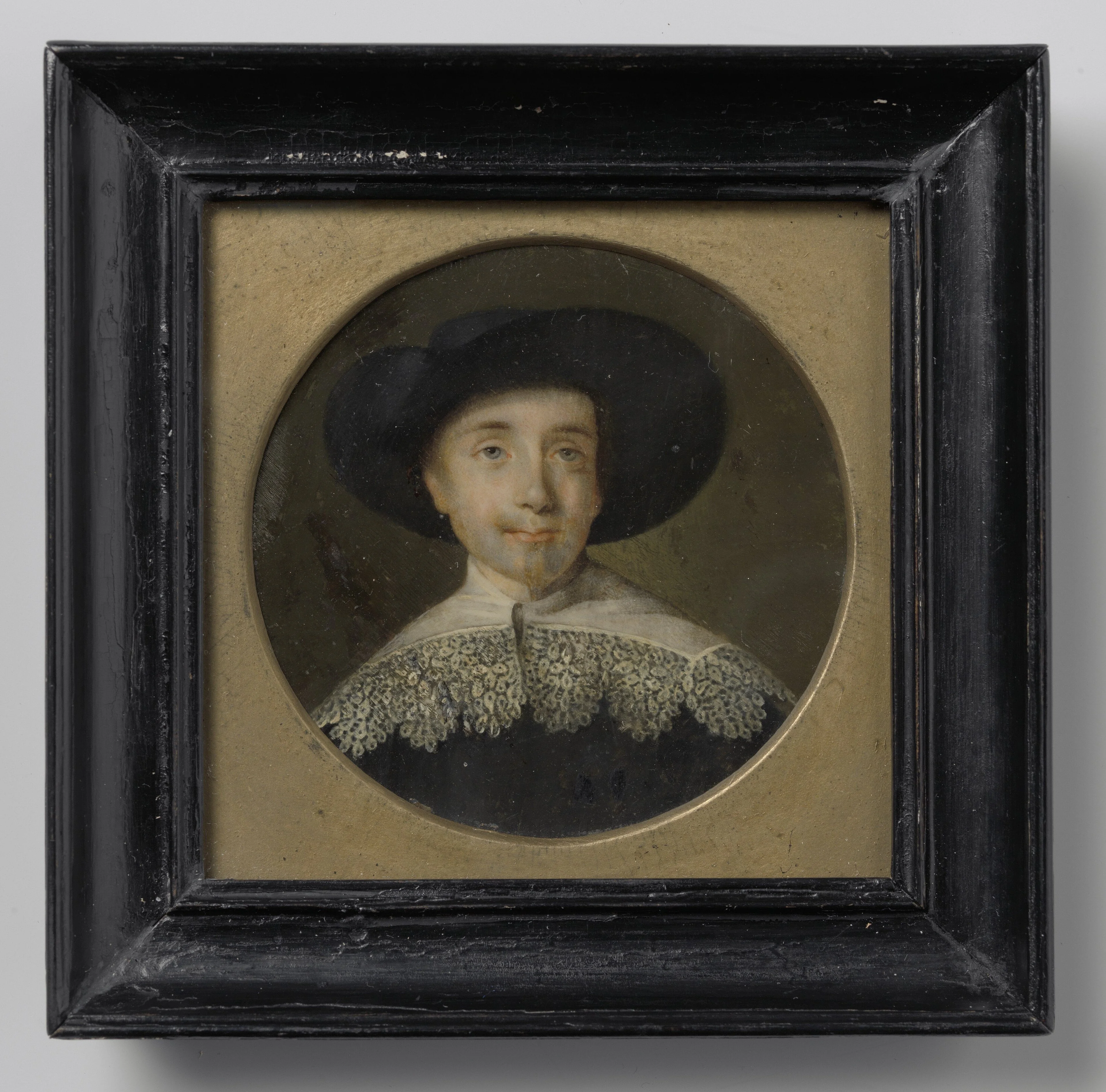 Portret van een man in zeventiende-eeuwse kleding, detail