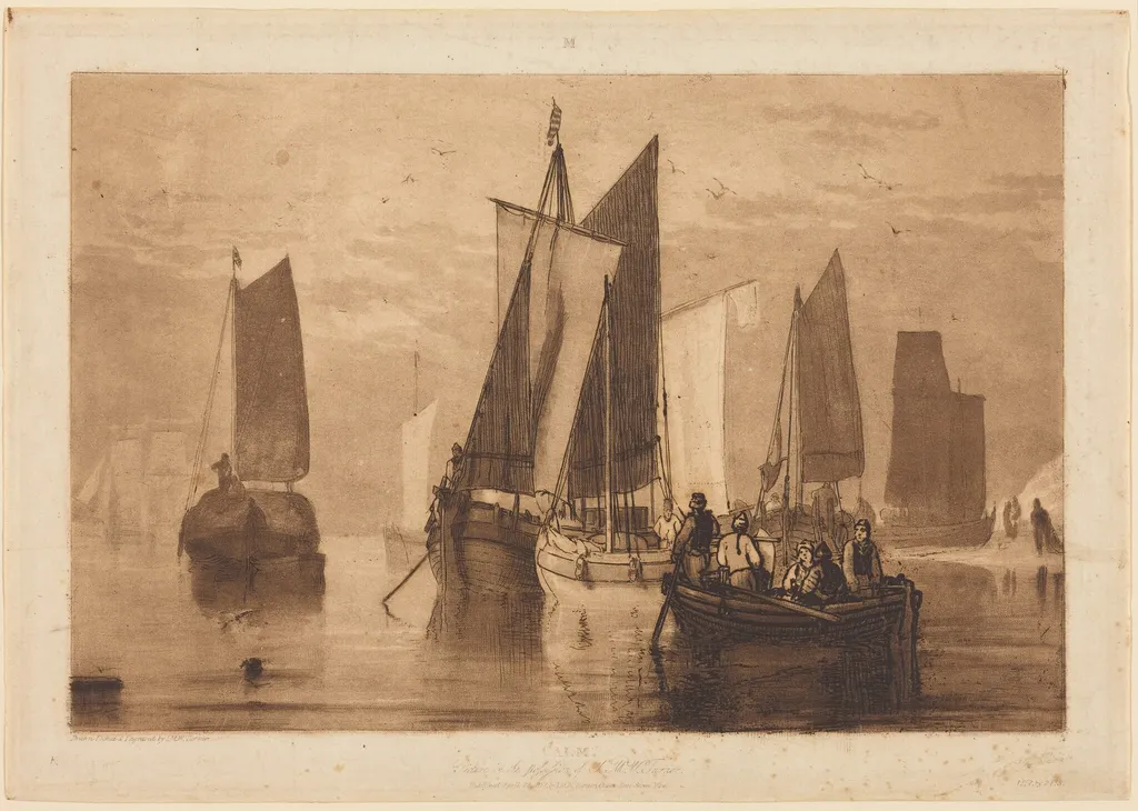 Calm, by Joseph Mallord William Turner, ink, 1812