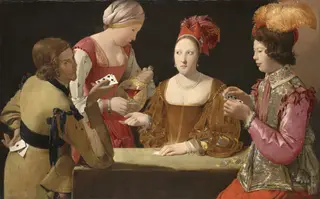 The Cheat with the Ace of Clubs, by Georges de La Tour, oil, 1630