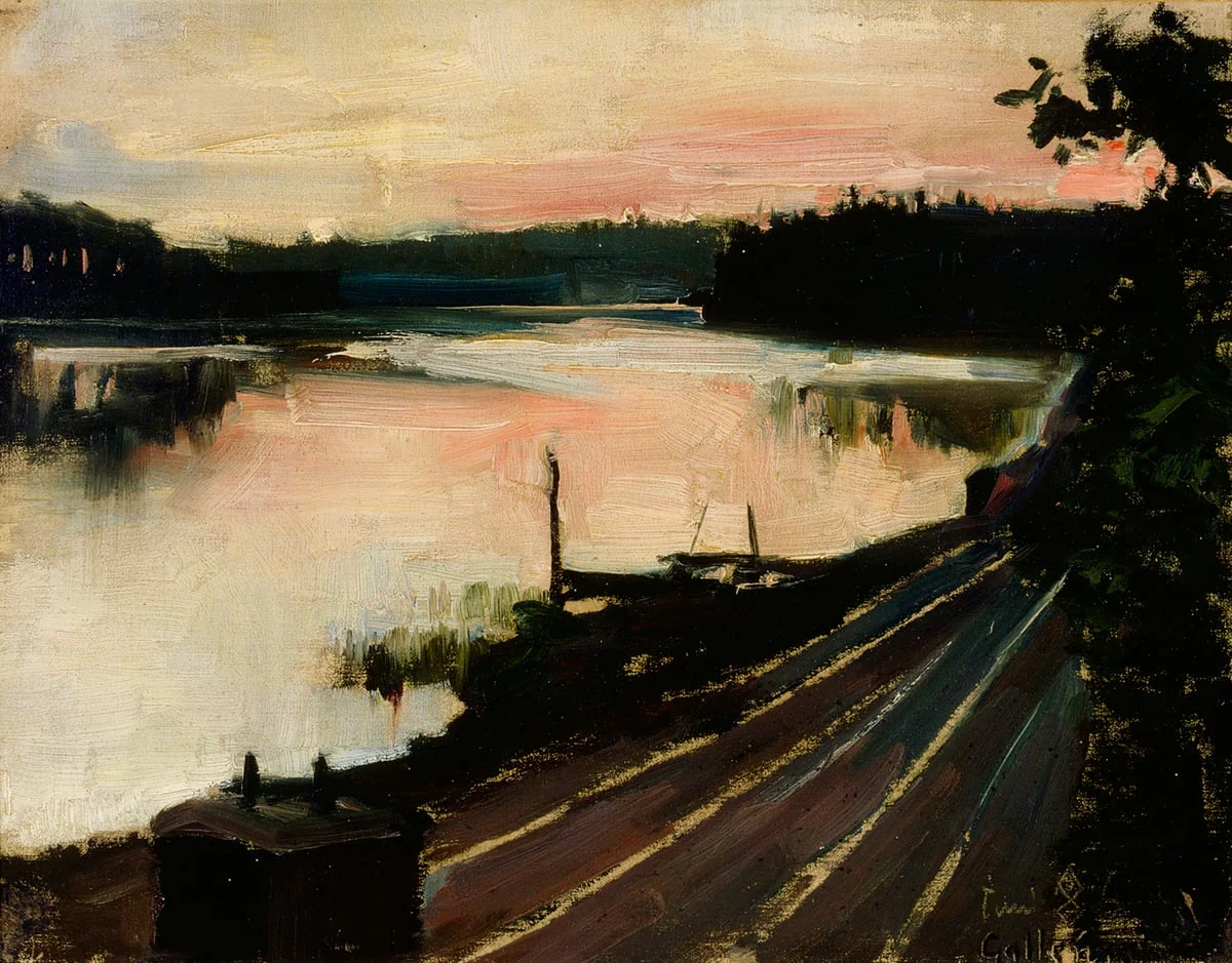 Iltamaisema Eläintarhasta, detail