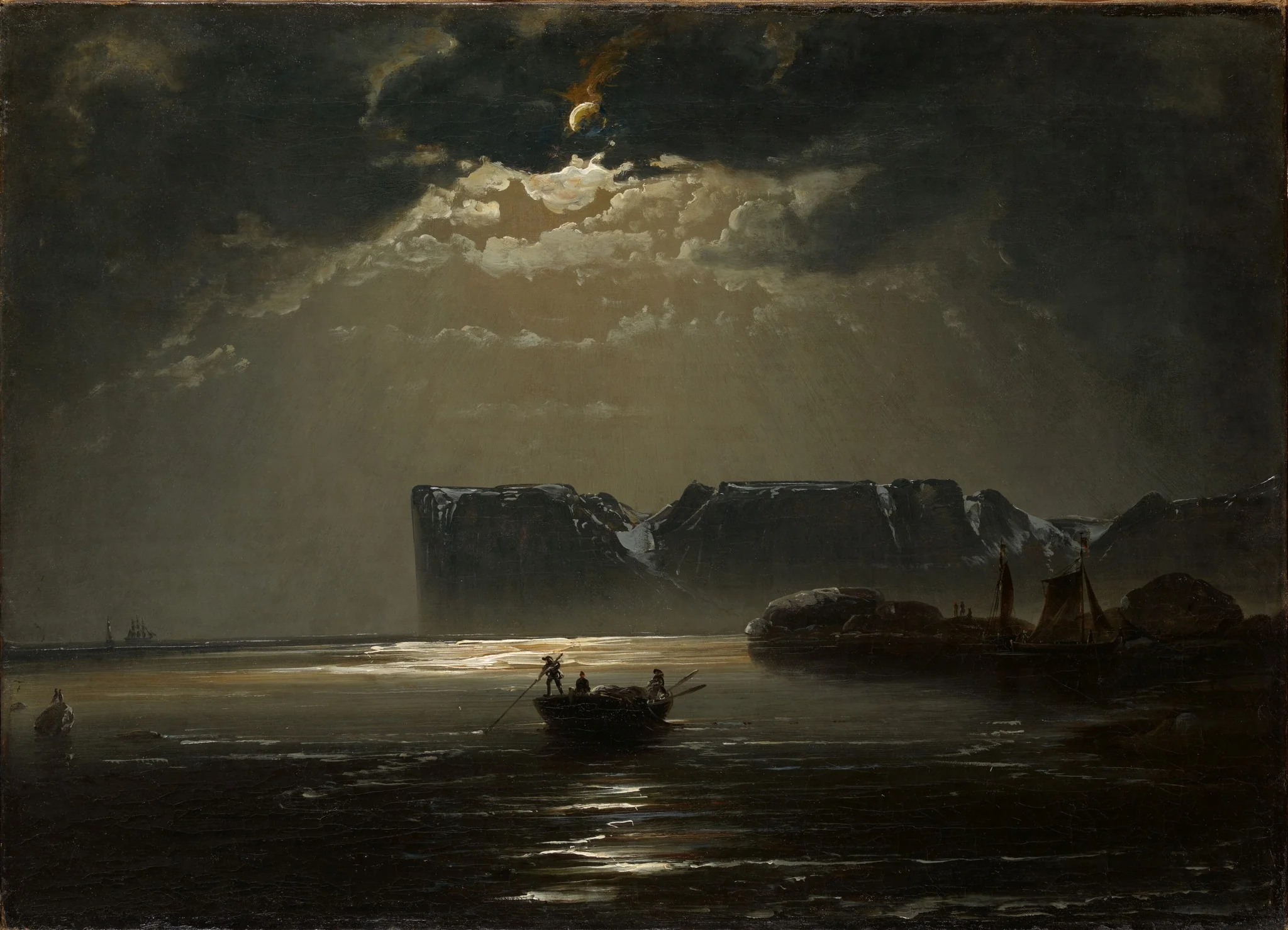 The North Cape by Moonlight, detail