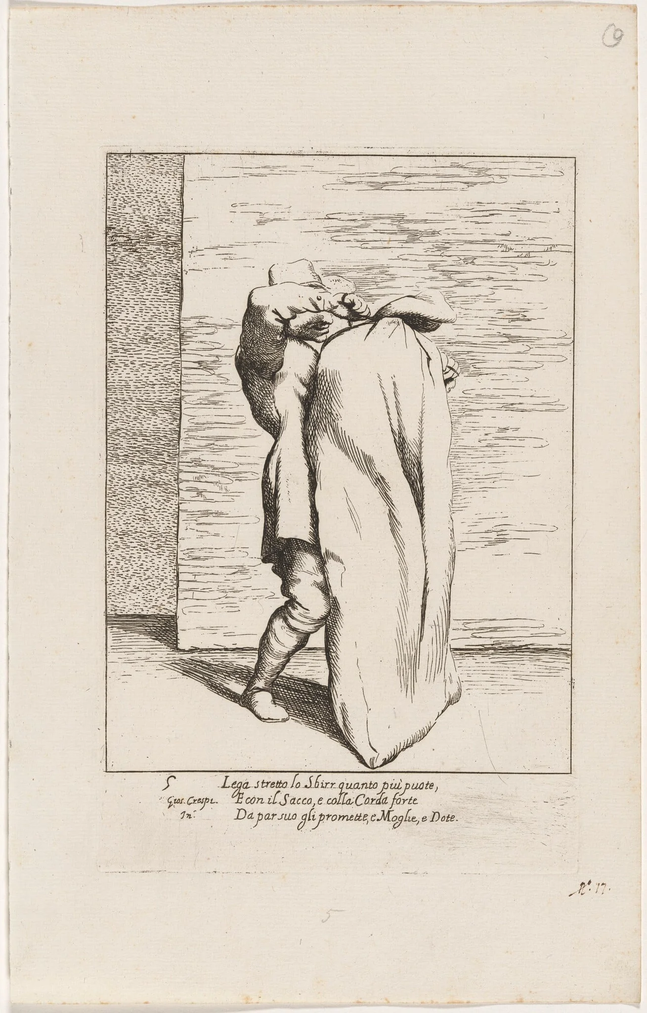 Bertoldo Placing the Jailer in the Sack, detail