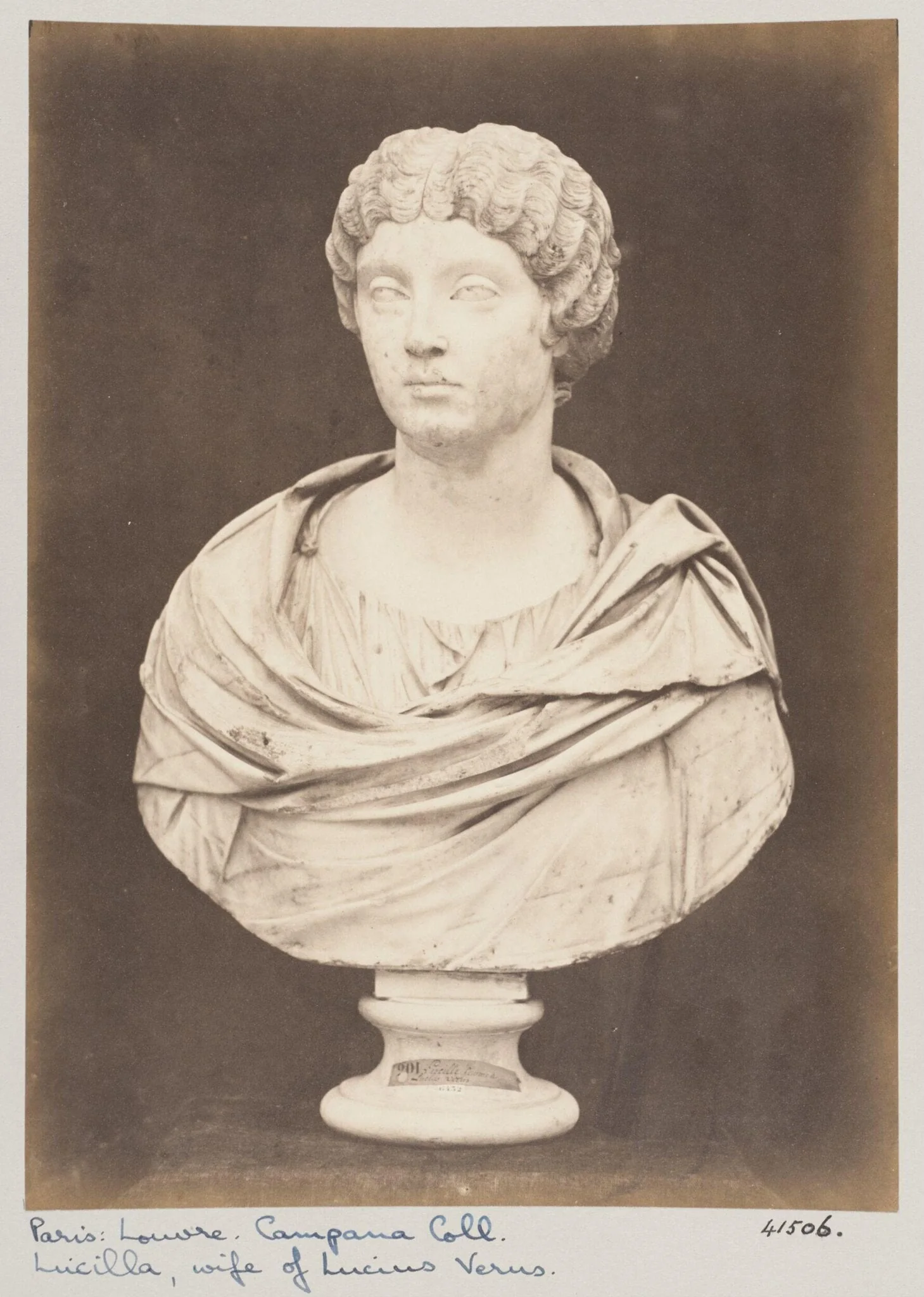 Marble Bust of Lucilla wife of Lucius Verus, detail