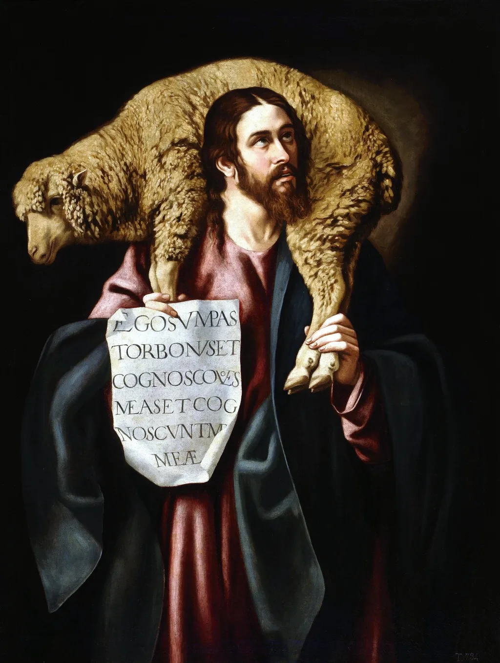 El Buen Pastor, by Cristóbal García Salmerón, oil, 1601