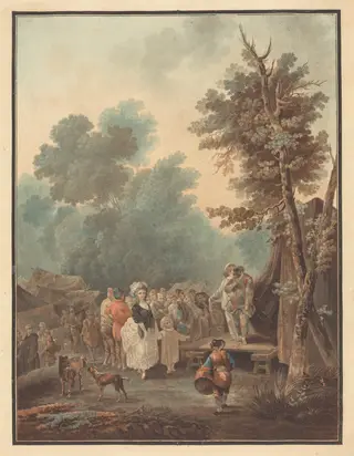 Foire de Village, by Charles-Melchior Descourtis, ink, 1788