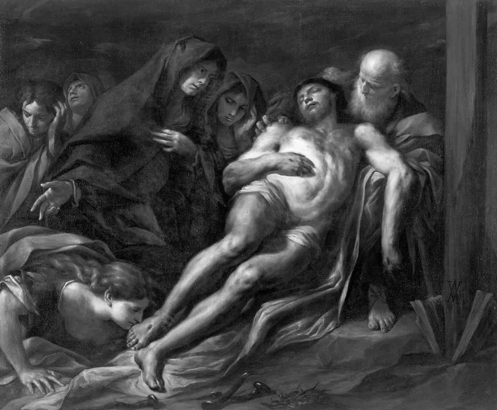 The Lamentation, by Andrea Vaccaro, oil, 1652