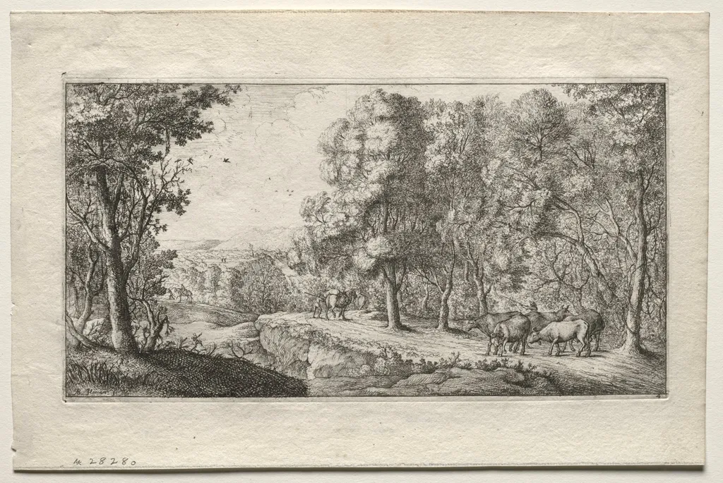 The Road at the Border of the Woods, by Albert Flamen, 1652