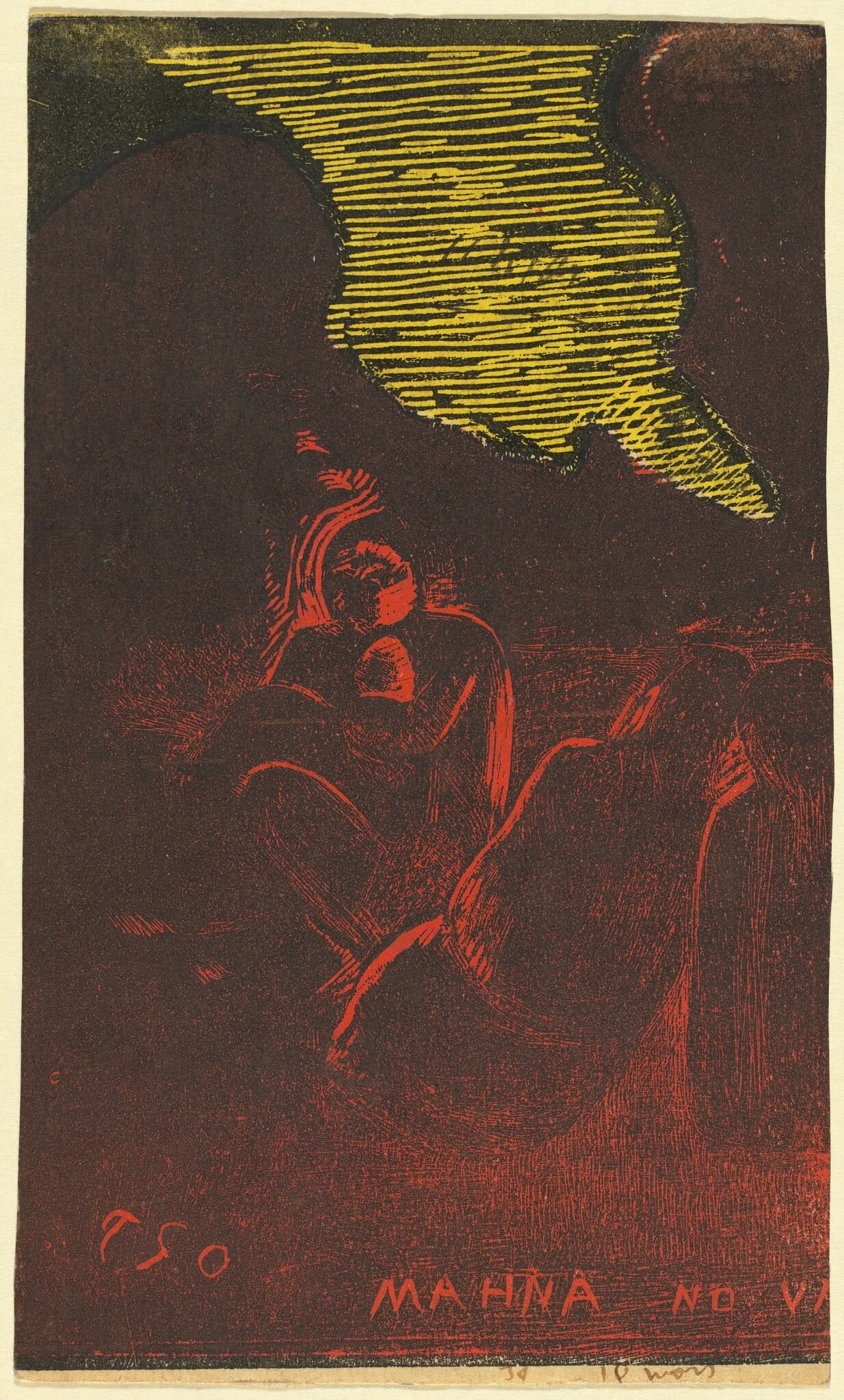 Mahna no Varua Ino (The Demon Speaks) [verso], detail