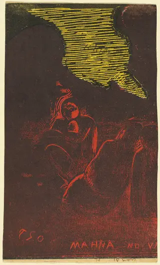 Mahna no Varua Ino (The Demon Speaks) [verso], by Paul Gauguin, ink, 1894