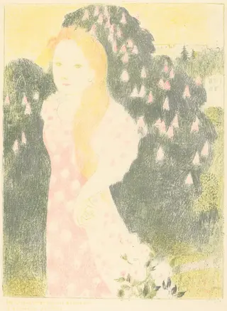 Les crépuscules ont une douceur d'ancienne peinture, by Maurice Denis, ink, 1896