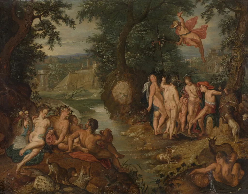 judgement of Paris, by Joachim Wtewael, oil, 1614