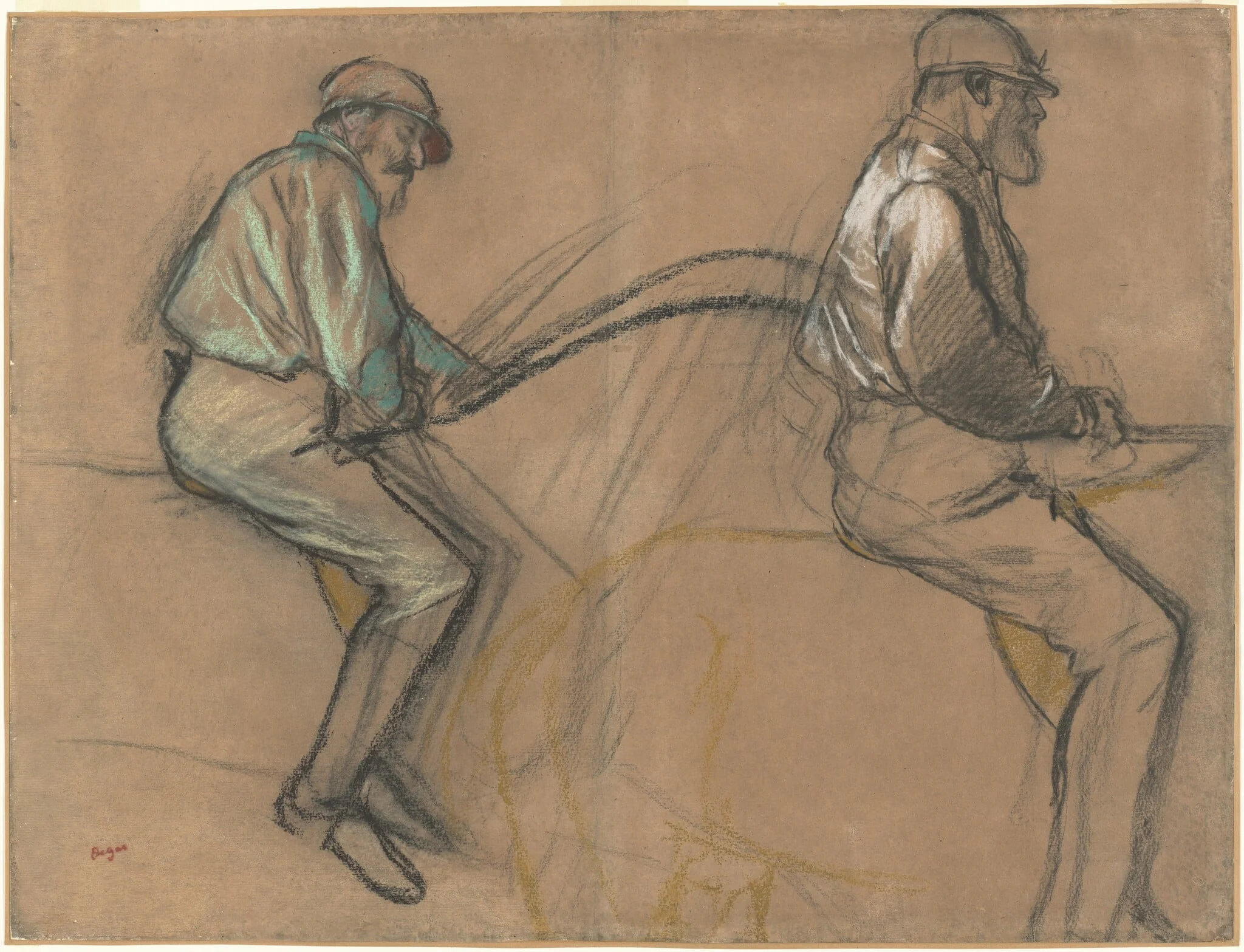 Two Studies of a Jockey, detail