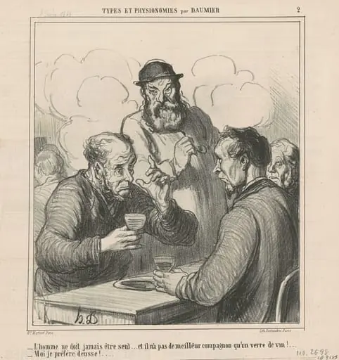 Un philosophe, by Honoré Daumier, ink, 1864