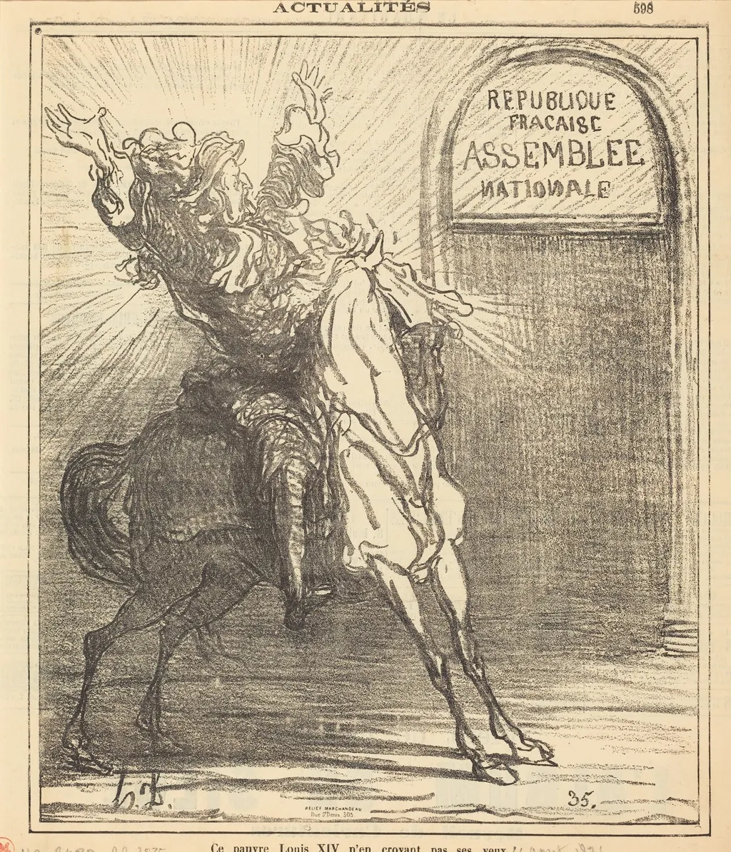 Ce pauvre Louis XIV n'en croyant pas ses yeux, by Honoré Daumier, 1871