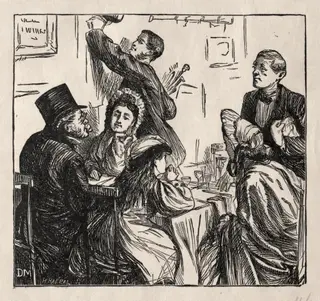 Refreshment - At the Great Exhibition, by George Louis Palmella Busson Du Maurier, 1862