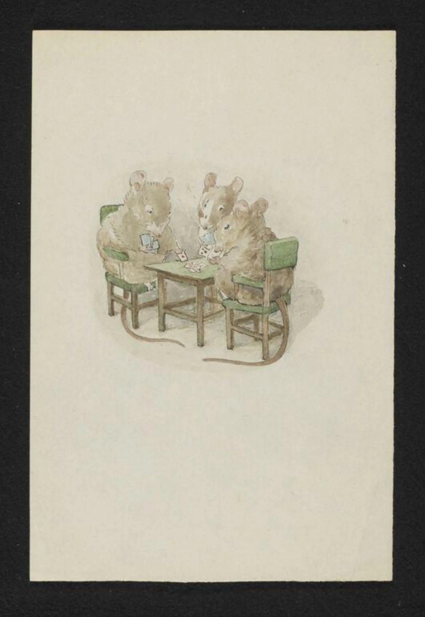 A game of cards, detail