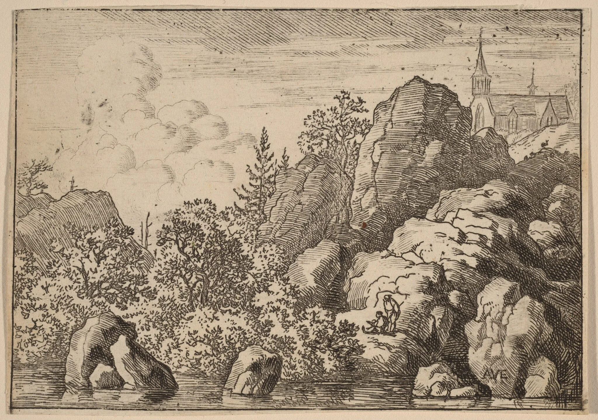 Church on a Hill, detail