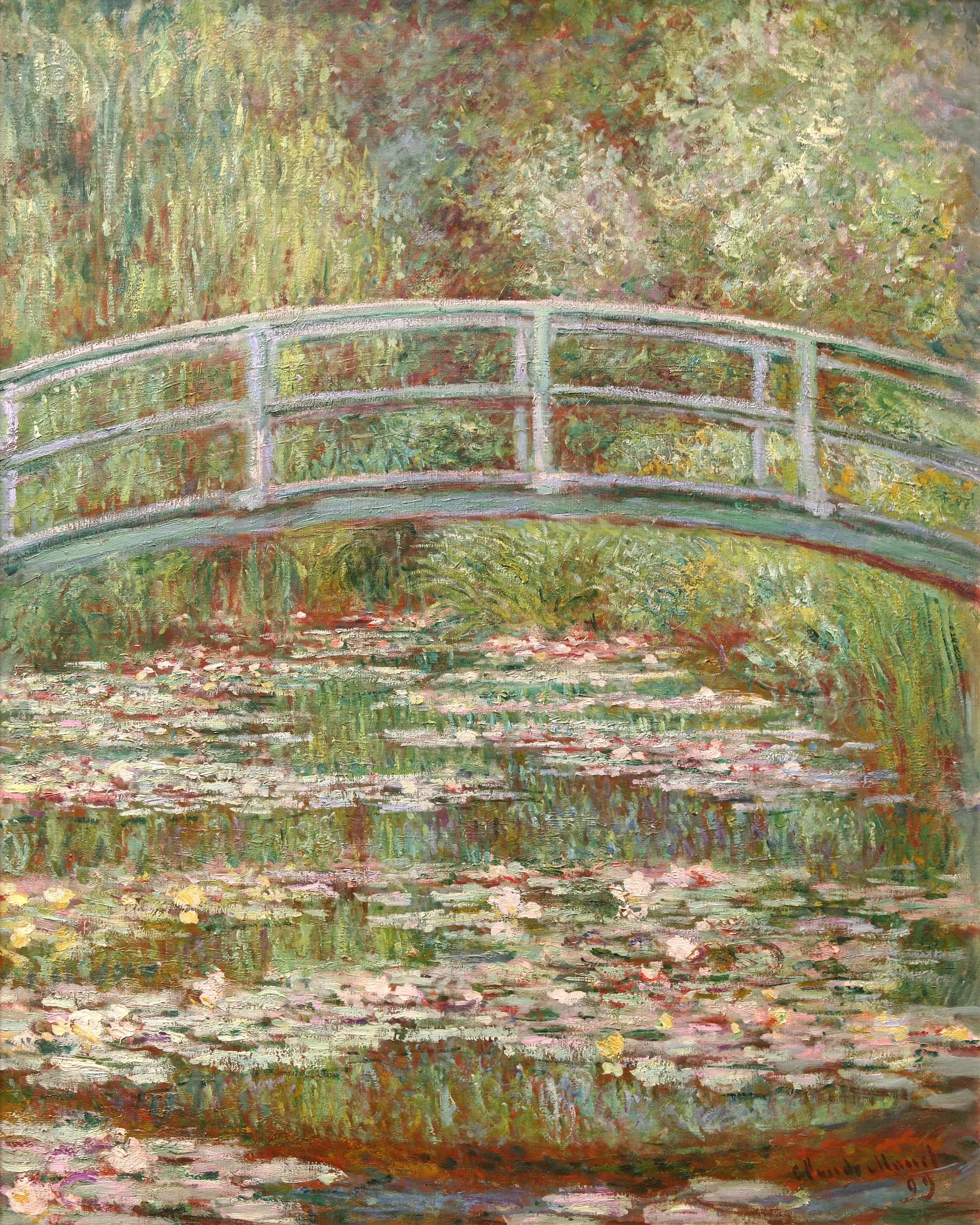 Bridge over a Pond of Water Lilies, detail
