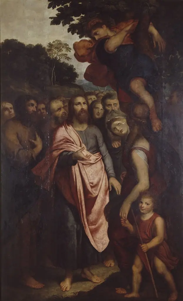 The Calling of Zacchaeus who is Sitting in a Fig Tree, by Otto van Veen, oil, 1606
