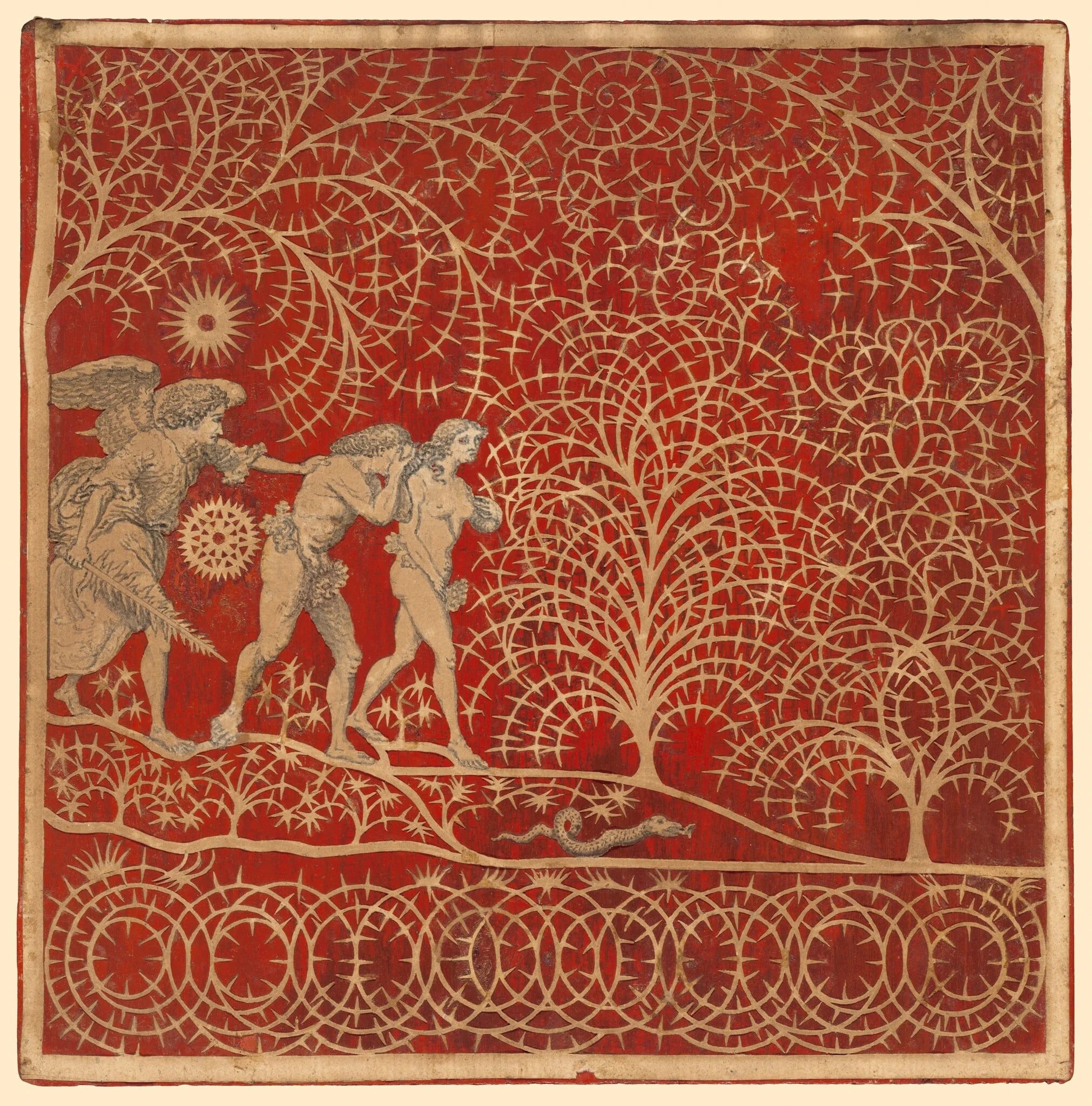 The Expulsion from Eden, detail