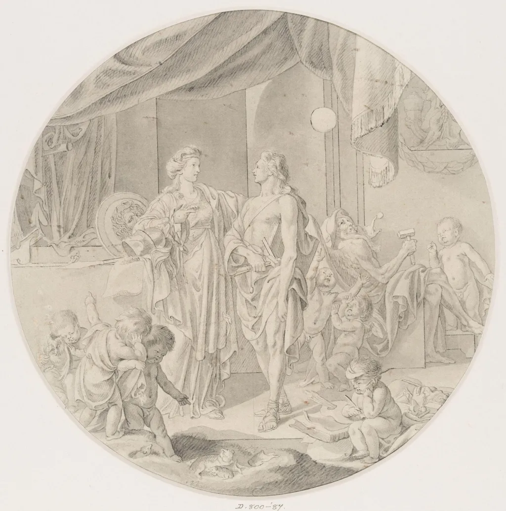 Minerva encouraging the Arts, by Charles-Nicolas Cochin, 1750