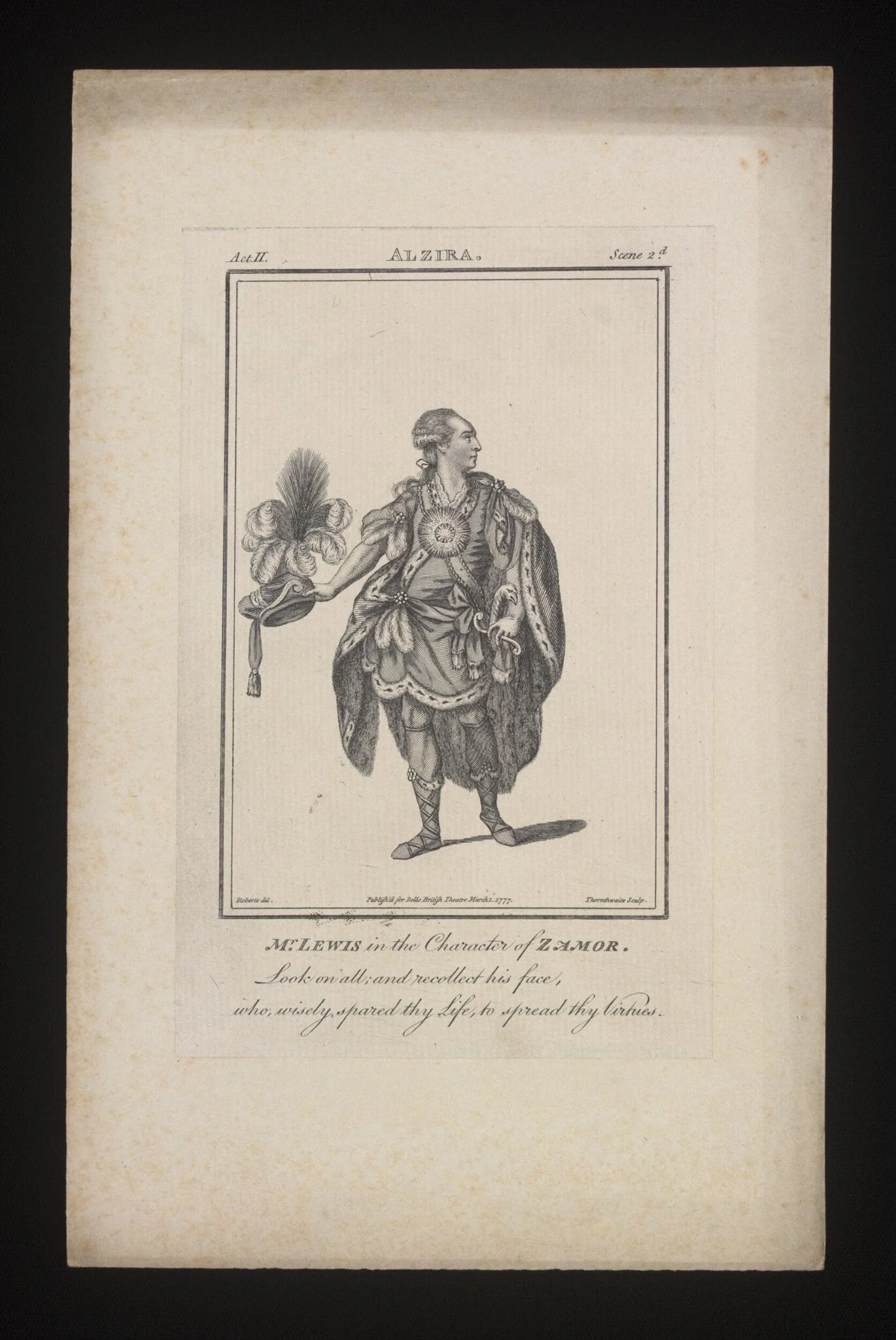 Mr. Lewis in the character of Zamor, detail