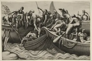 The Haul of Monstrous Fish, by Adamo Scultori, 1504