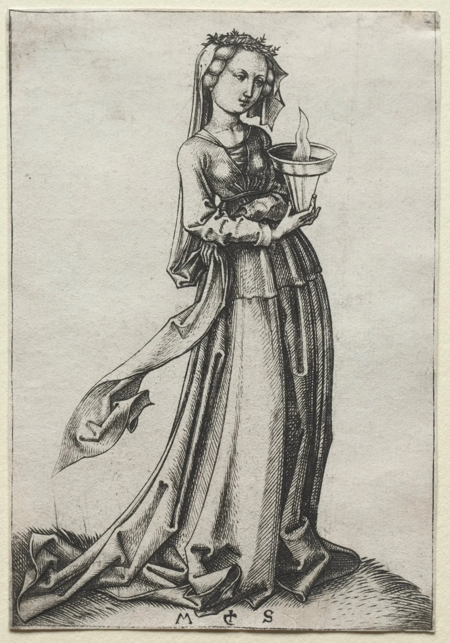 The Fourth Wise Virgin, detail
