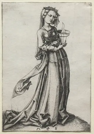 The Fourth Wise Virgin, by Martin Schongauer, 1474