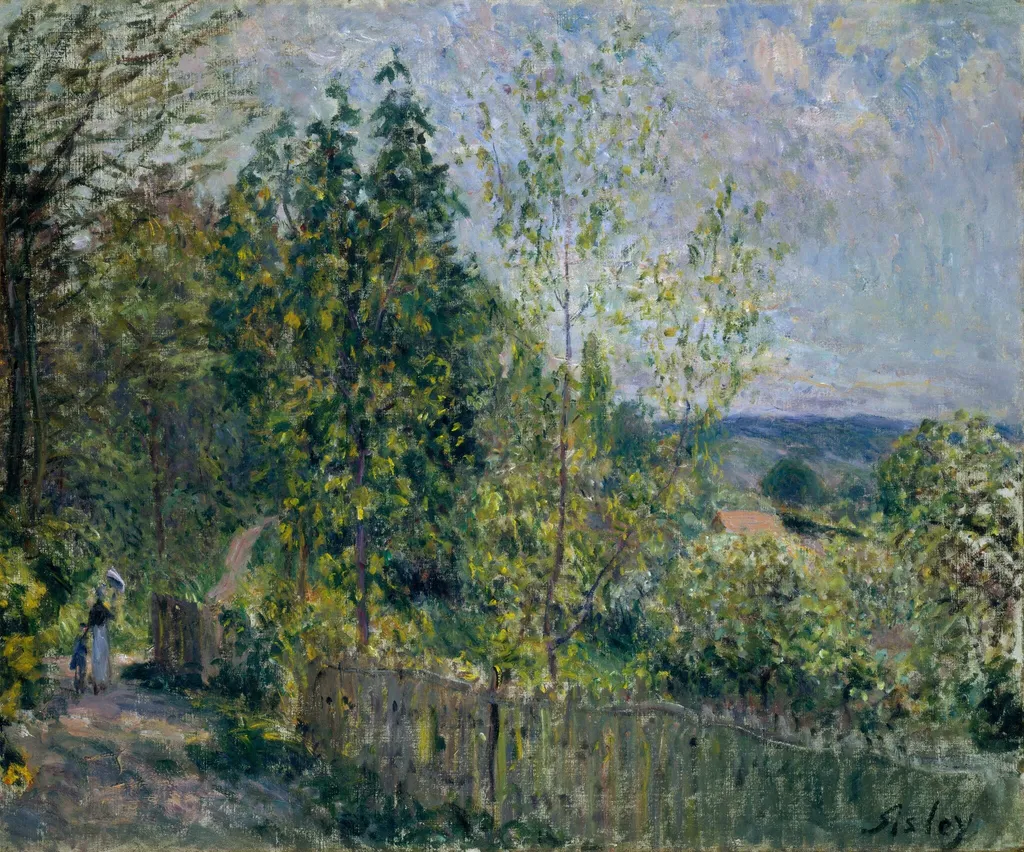The Road in the Woods, by Alfred Sisley, oil, 1879